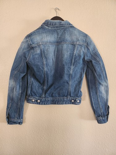 Diesel Jean Denim Jacket Coat Made In Italy 100% Cotton Distressed Vintage SZ S - Picture 4 of 14