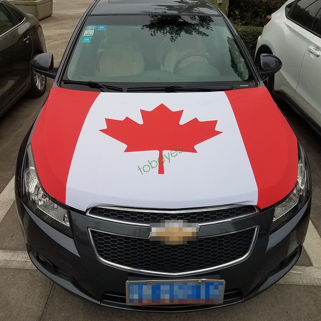 Canada Flag Car Engine Hood Cover Flag Banner 3.3X5FT 100