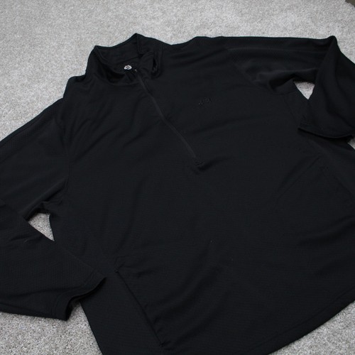 Layer 8 Sweatshirt Herren Large schwarz 1/4 Reißverschluss Polyester Athleisure L/S Pullover - Bild 5 von 12