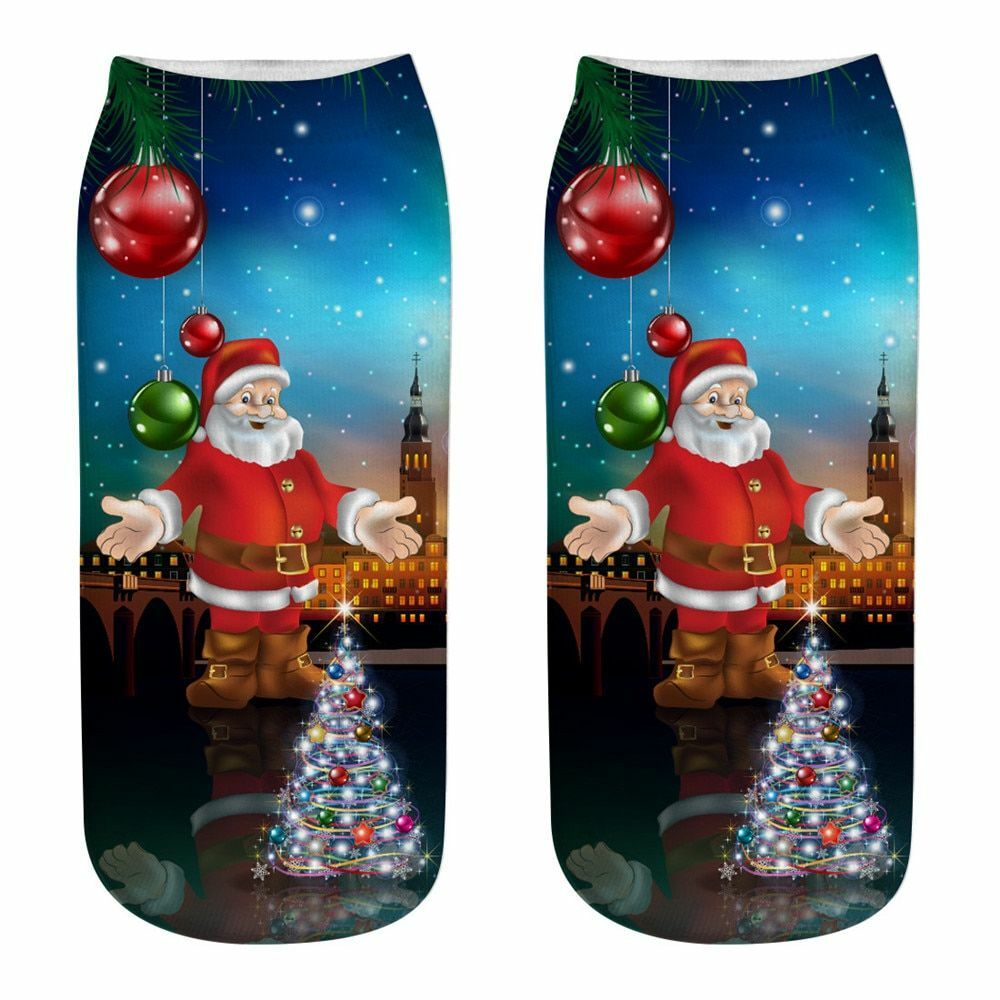 Christmas Cotton Socks Xmas Gifts Christmas Decorations Warm Gifts For Family - Picture 37 of 47