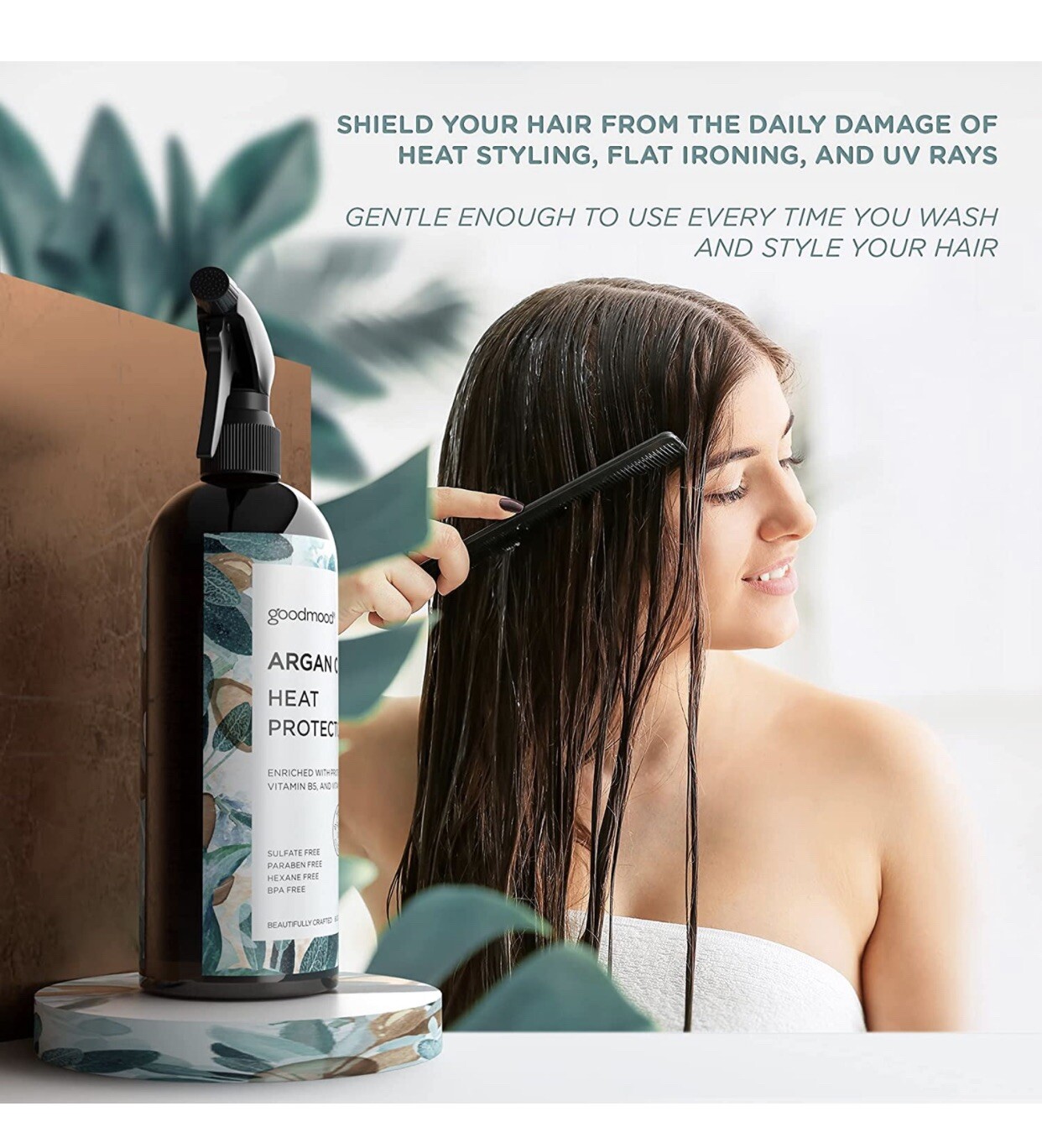 GoodMood Argan Oil Heat Protectant Spray For Hair, Up To 450º F Flat Iron 8 oz | eBay GoodMood Argan Oil Heat Protectant Spray For Hair, Up To 450º F Flat Iron 8 oz | eBay