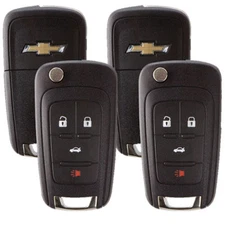 2 New Entry Remote Flip Keys For Chevrolet and GM Vehicles 4-button