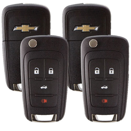 2 New Entry Remote Flip Keys For Chevrolet and GM Vehicles 4-button - Picture 1 of 1