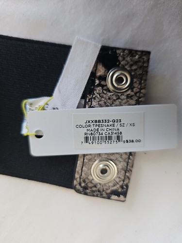 Bcbgeneration Belt Elastic Accessories Wide Faux Leather Embellishment XS Snap - Picture 13 of 13