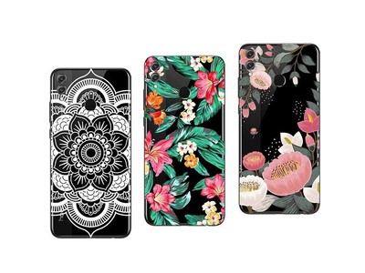 Coque Souple TPU Gel Pour Huawei Honor 9 - Motif Fleur Noire, Protection Légère - Neuf
