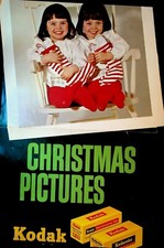 Kodak Film Christmas Pictures Poster Let Us Handle the Finishing 1950s