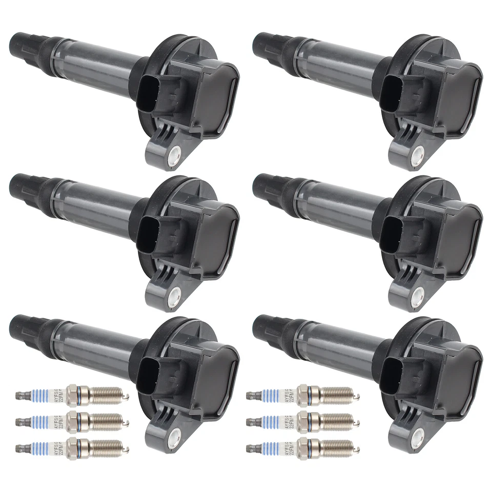 6x Bobina de encendido y bujía para Ford Transit-250 Transit-350 HD 2015-2018 3,7 L Foto 2 de 4