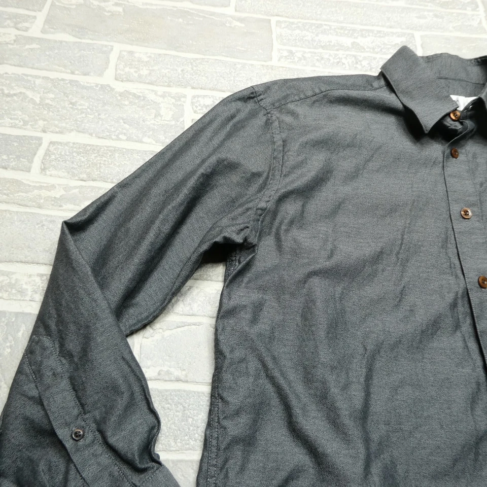 Camisa St Croix Adulto Grande Gris Plateado 100% Algodón Abotonada Vestido Informal Foto 4 de 4