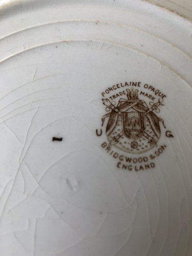 1893 Chicago World’s Fair 8” Bridgewood & Son Procelaine Plate Administration Bl - Picture 6 of 6