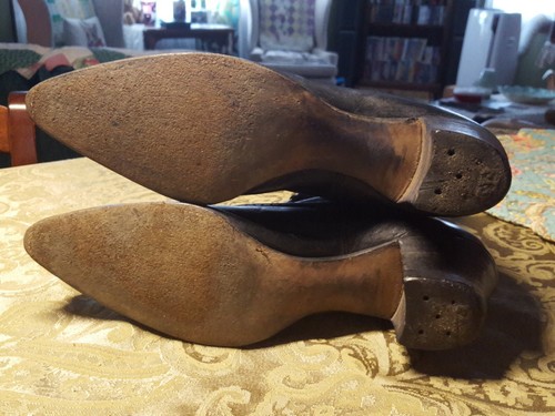 ANTIQUE VICTORIAN ◇ BLACK LEATHER LACE UP BOOTS 11.5" TALL ◇ FABULOUS CONDITION - Picture 6 of 7
