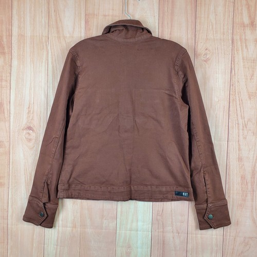 KUT From The Kloth Womens Amanda Boxy Jacket Medium Brown Denim Cotton Full Zip - Picture 2 of 11