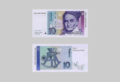10 X 1000 DM Geldscheine – Reproduktion 1980, Mit Banderole, Originales Format
