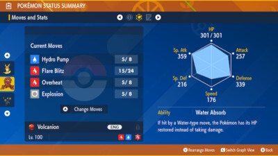 VOLCANION 6IV MAX EV⭐POKEMON LEGENDS ZA - Pokemon Scarlet & Violet Game Item