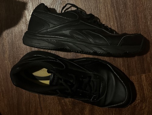 Reebok Women’s Oxfords Work Shoes Black Lace Up Oil & Slip Resistant 9 - Picture 2 of 3