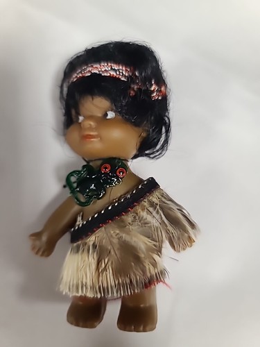 Paar Vintage ~ Neuseeland ~ Māori Junge & Mädchen Puppen ~ selten - Bild 8 von 12