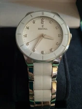 FESTINA Signature White Ceramic Analog Wrist Watch for Women Very Stylish