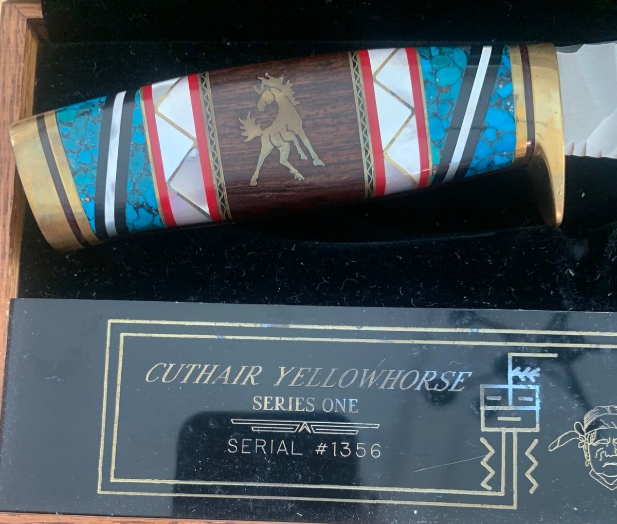 BUCK CUSTOM DAVE YELLOWHORSE CUTHAIR CHIPPED FLINT KNIFE BUCK CUSTOM DAVE YELLOWHORSE CUTHAIR CHIPPED FLINT KNIFE