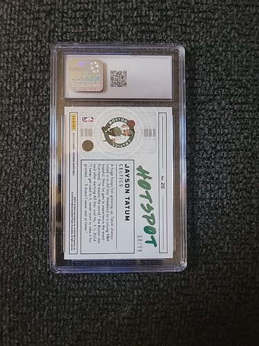 2023-24 Obsidian Basketball Jayson Tatum Hotspot Insert 58/99 - CGC 10! GS72 - Picture 2 of 2