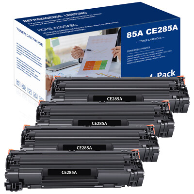 4PK CE285A 85A Black Toner Cartridge for HP LaserJet P1102W P1102W M1217nfw MFP