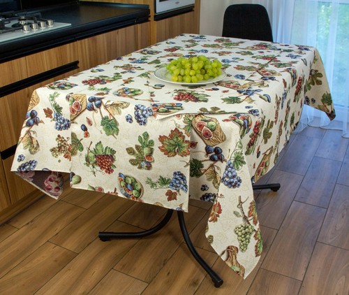 Tovagliette Tessuto Decorative Tovaglioli Floreali con Uva e Fichi Frutta - Foto 8 di 8