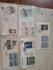 First Day of Issue Stamps Envelopes 1951, 1952, 1959 And 1960 Detroit Lincoln Un
