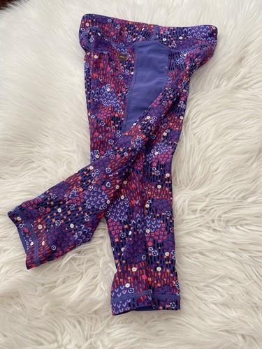 Tea Collection Girls 5 Crop 3/4 Leggings Athletic Pants Pink Purple Pink EUC - Picture 11 of 12