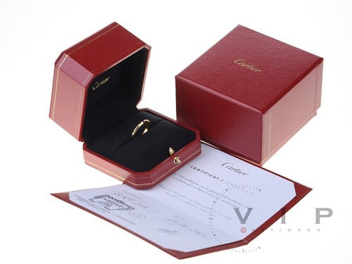 CARTIER 1895 TRAURING 18K GOLD & DIAMANT EHERING WEDDING BAND RING 1 DIAMOND °54 - Bild 9 von 10