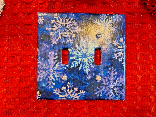 WEIHNACHTEN GLITZERNDE SCHNEEFLOCKEN HANDGEFERTIGTE SCHALTERPLATTE & STECKDOSENABDECKUNGEN SETS - Bild 16 von 16