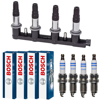 ABAKUS Zündspule + 4x BOSCH Zündkerze für Chevrolet Cruze J300 1.8