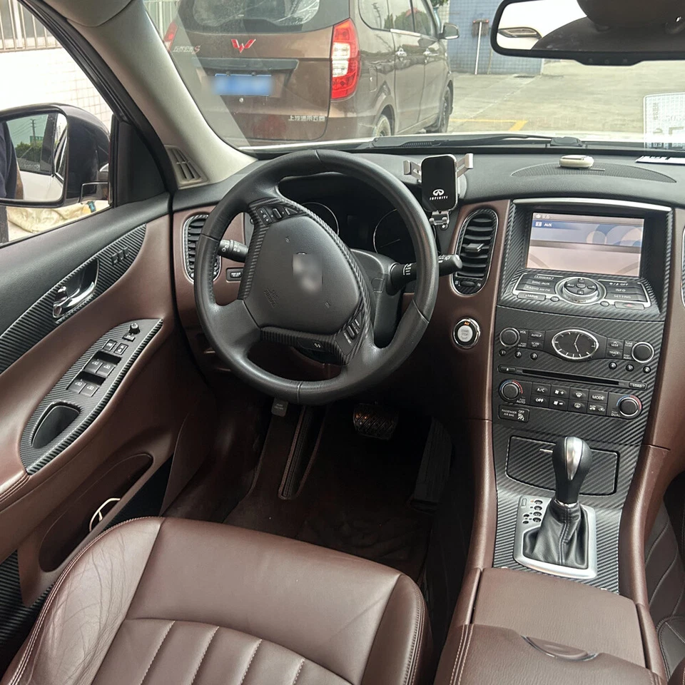 For Infiniti QX50/EX25 EX35/37 3D Carbon Fiber Pattern Interior DIY Trim Decals - Image 2 of 4