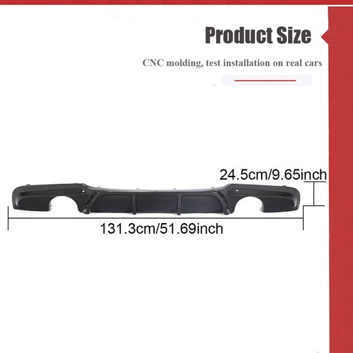 REAL CARBON Rear Bumper Diffuser Lip Bodykit For BMW E90 325i 335i M-Sport 09UP - Picture 9 of 15