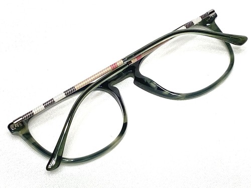 NEW Burberry B2258-Q 3659 Mens Striped Green Square Eyeglasses Frames 53/19~140 - Picture 6 of 6
