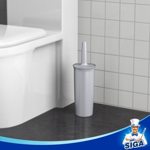 MR.SIGA WC Beckenbürste und Halter für Badezimmer silber KW08_S - Bild 3 von 6