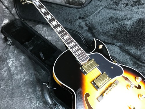 Sunburst Byrdland Electric Guitar Semi-Hollow Body Mahogany Body Gold Hardware - Picture 8 of 11