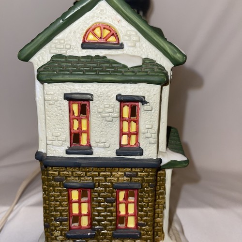 Figura de faro 1988 coleccionable cerámica iluminada interruptor en línea 9 1/2 - Imagen 9 de 17