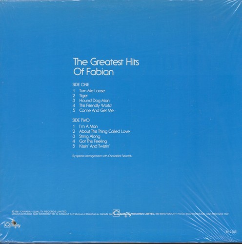 FABIAN - Greatest Hits (LP) - Vinyl Rock & Roll - Foto 2 di 5