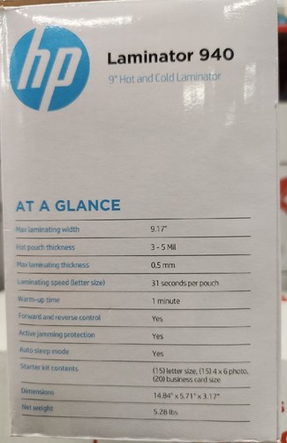 HP940 Laminator with 50 Pouch Starter kit included - Picture 4 of 6
