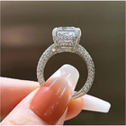 14k White Radiant Cut 6 Carat IGI Certified E F VVS Sale Ring Gold Lab Grown — photo 3