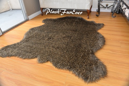 Alfombra peluda punta negra Bison Buffalo 5' x 6' - Imagen 4 de 5