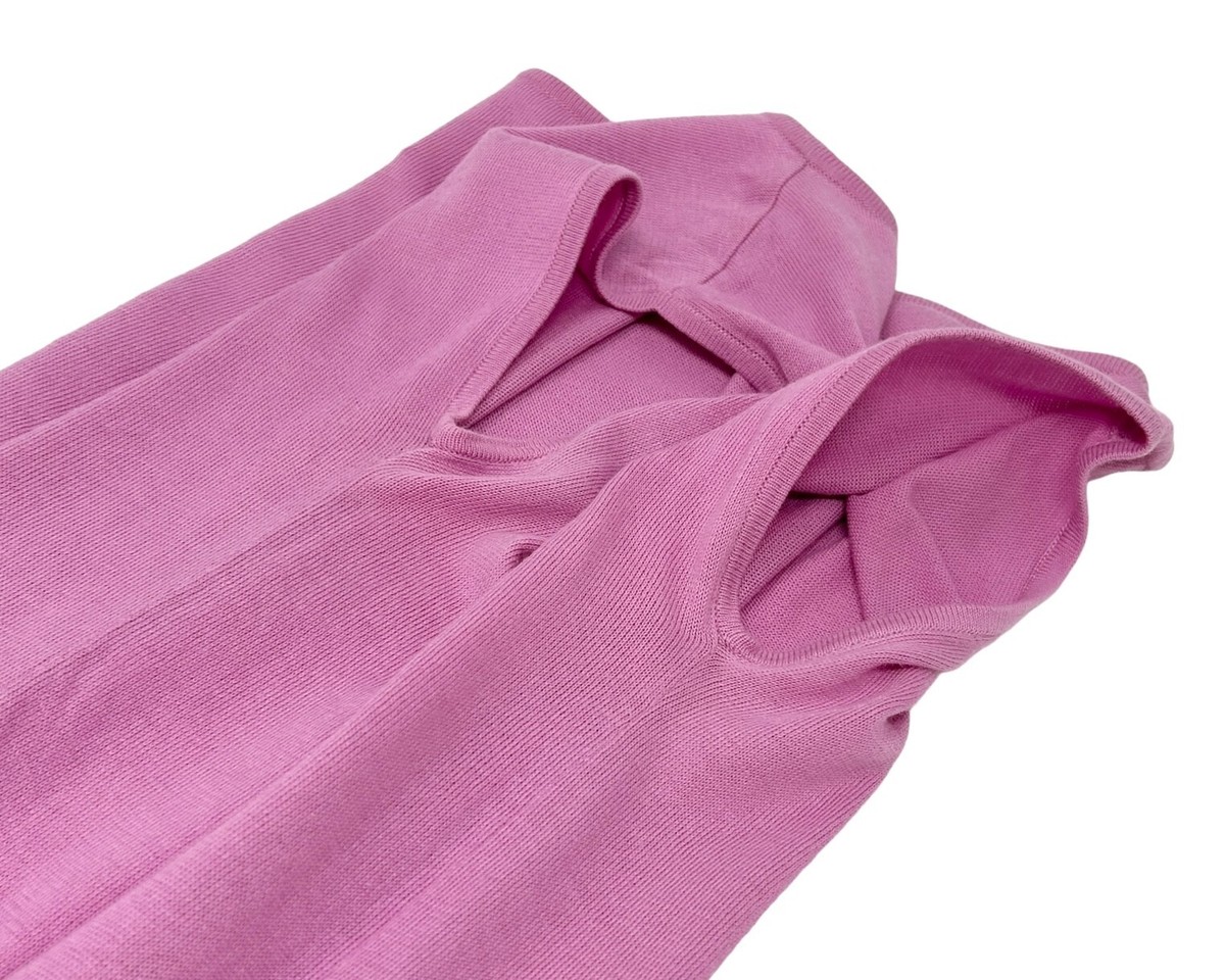 CHANEL Vintage 07P CC Summer Knit Circle Logo Top #36 Stitch Pink