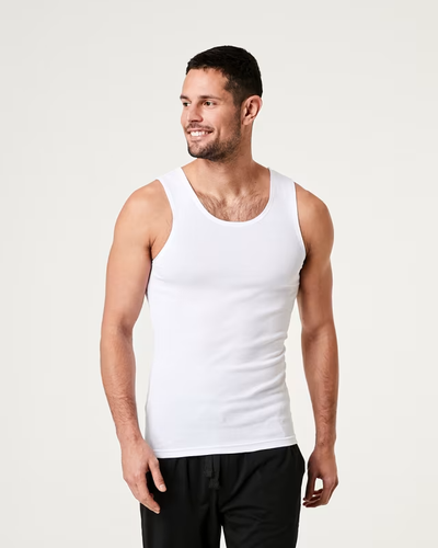 Mens 3 Pack 100% Cotton Singlets - XS-3XL - Picture 7 of 9