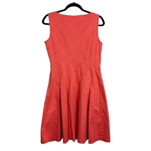 Vestido para mujer Calvin Klein coral melocotón rosa sin mangas línea A talla 10 Usado en excelente condición - Imagen 2 de 9