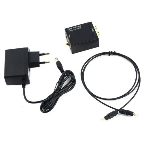 Adaptador Convertidor Digital Óptico Toslink Coaxial a Analógico L/R RCA Audio SPDIF - Imagen 2 de 7