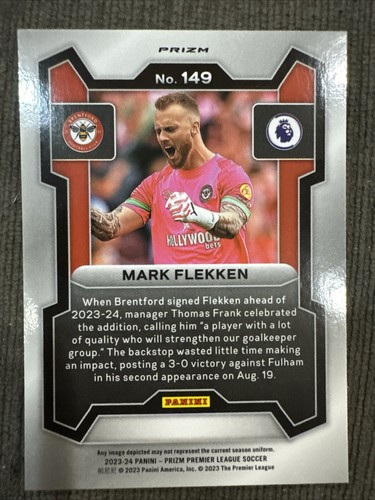 2023-24 Prizm Premier League Soccer Mark Flekken Silver Prizm #149 - Picture 2 of 2