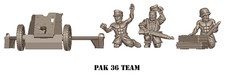 North Afrika/Africa Korps - PAK 36 and Team - WW2/WWII - Bolt Action 28mm/1:56