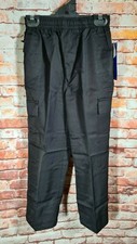 BNWT Boys Sz 6 LW Reid Brand Black Elastic Waist Cargo Side Pocket School Pants