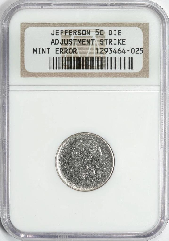 迷詩ページ ND) Mint Error Jefferson Nickel, Struck 20% Off-Center MS64
