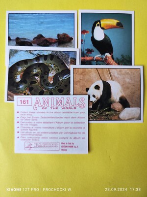 Animals of the World von 1989  ( Tiere aus aller Welt ) mit 5 Bilder  Panini Top