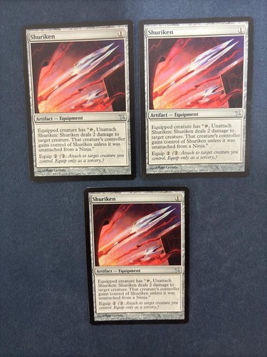 MTG 3X BETRAYERS OF KAMIGAWA SHURIKEN MAGIC THE GATHERING UNCOMMON ARTIFACT - Picture 3 of 6