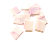 125 Pale Purple Opal 1" Square Stained Glass Mosaic Tiles  Fusible 96 coe